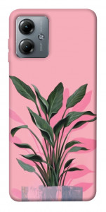 Чохол Pink plant для Motorola Moto G14