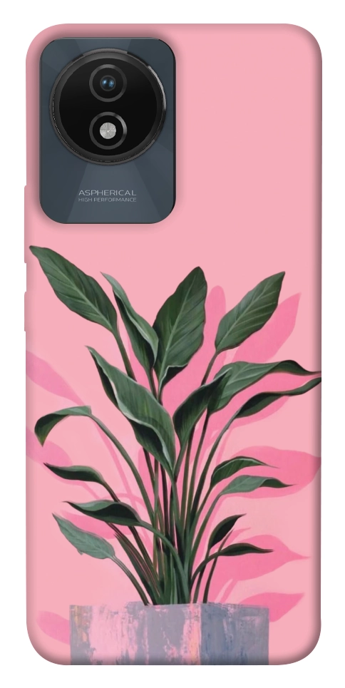Чехол Pink plant для Vivo Y02