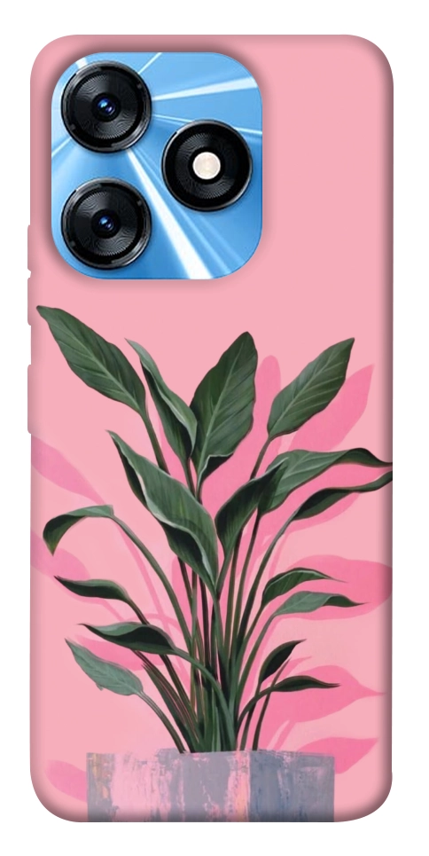 Чехол Pink plant для TECNO Spark 10