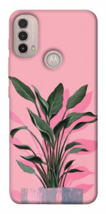 Чехол Pink plant для Motorola Moto E30