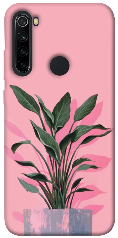 Чехол Pink plant для Xiaomi Redmi Note 8 2021