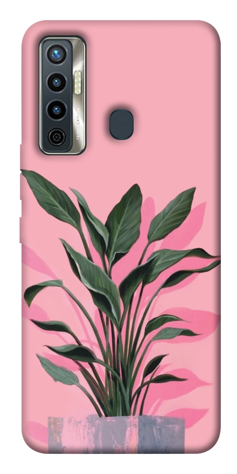 Чехол Pink plant для TECNO Camon 17
