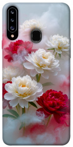 Чехол Red and white smoke для Galaxy A20s (2019)