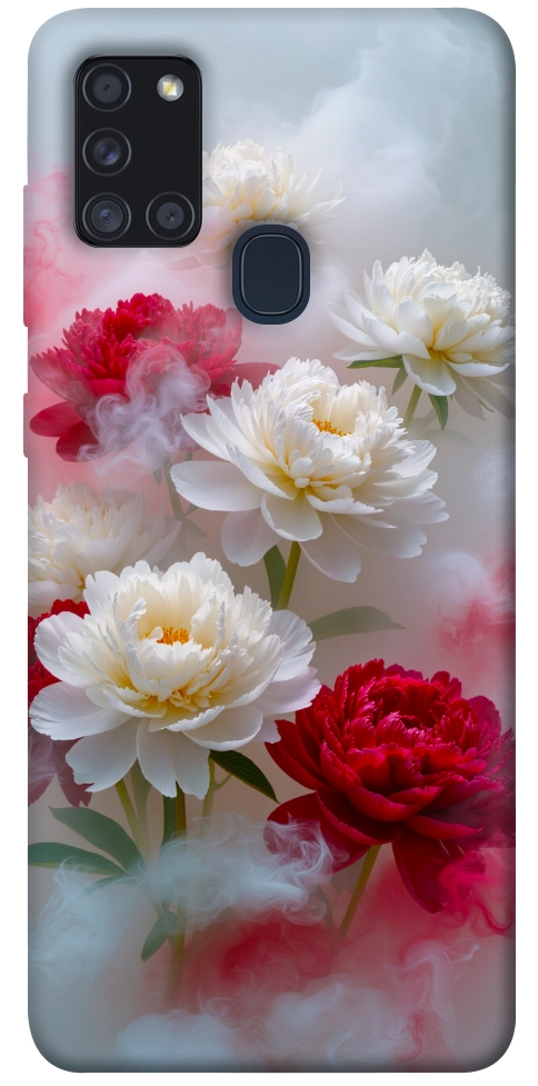 Чехол Red and white smoke для Galaxy A21s (2020)