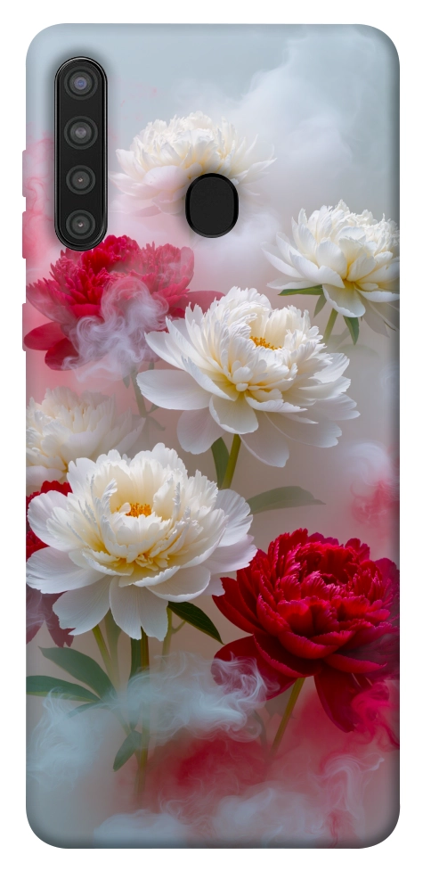 Чехол Red and white smoke для Galaxy A21