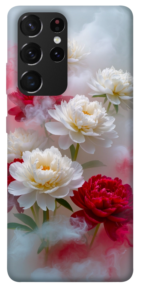 Чехол Red and white smoke для Galaxy S21 Ultra