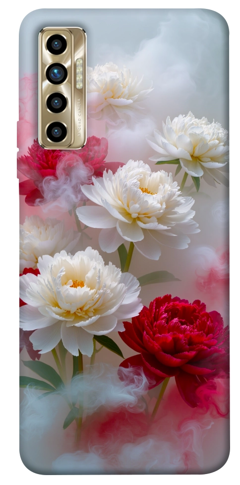 Чехол Red and white smoke для TECNO Camon 17P