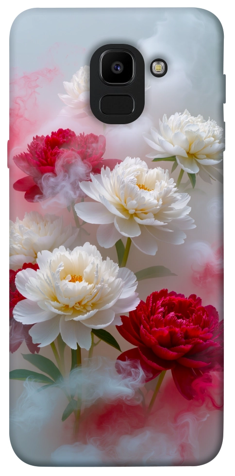 Чехол Red and white smoke для Galaxy J6 (2018)