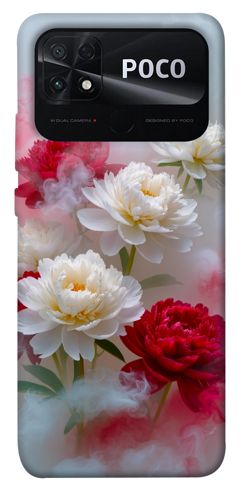 Чехол Red and white smoke для Xiaomi Poco C40