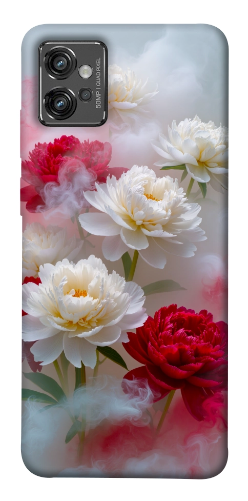 Чехол Red and white smoke для Motorola Moto G32