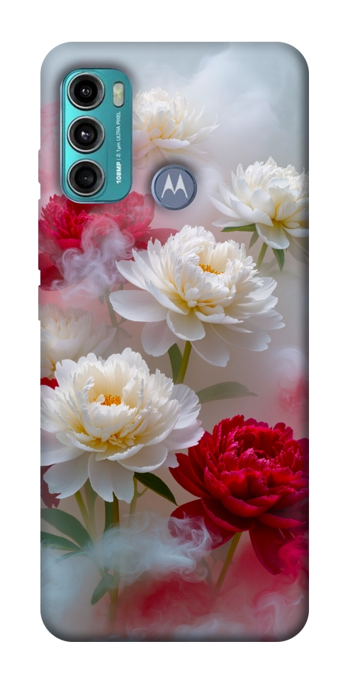 Чехол Red and white smoke для Motorola Moto G60
