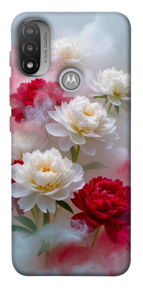 Чехол Red and white smoke для Motorola Moto E20