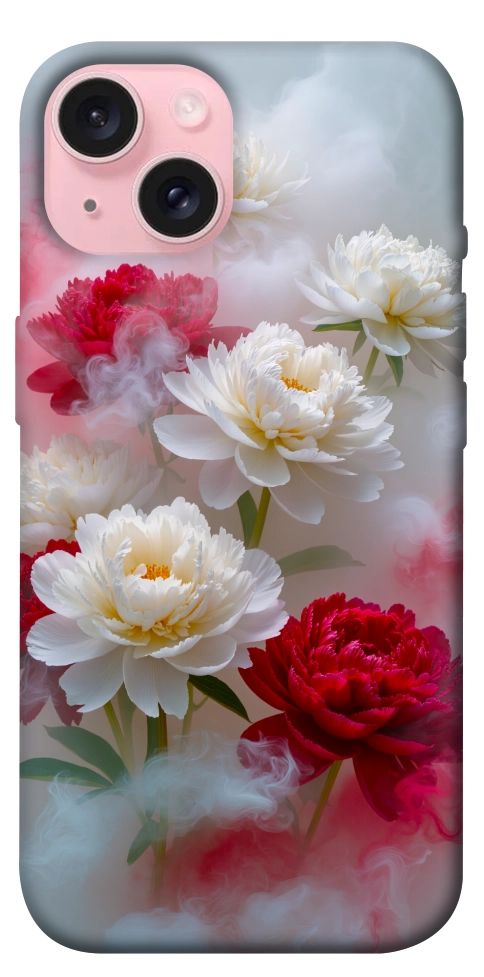 Чехол Red and white smoke для iPhone 15