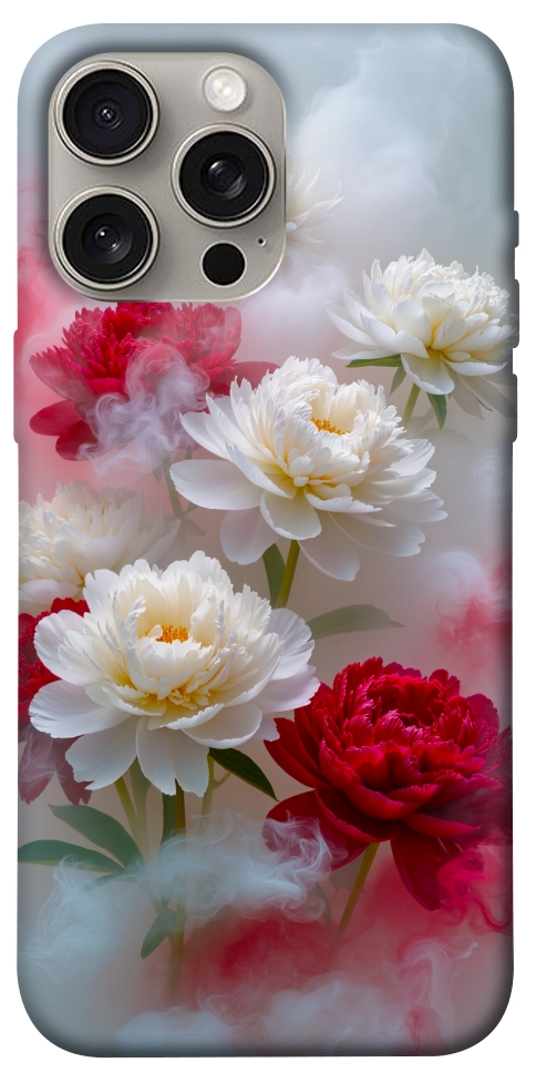 Чехол Red and white smoke для iPhone 15 Pro Max