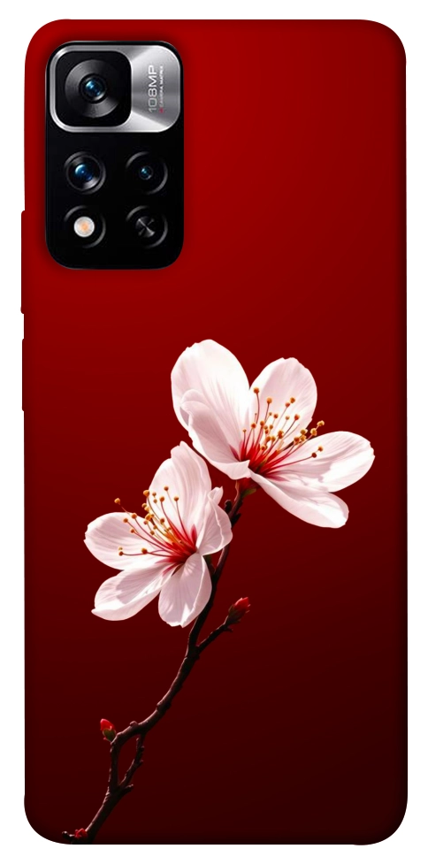 Чехол Sakura red для Xiaomi Redmi Note 11 5G
