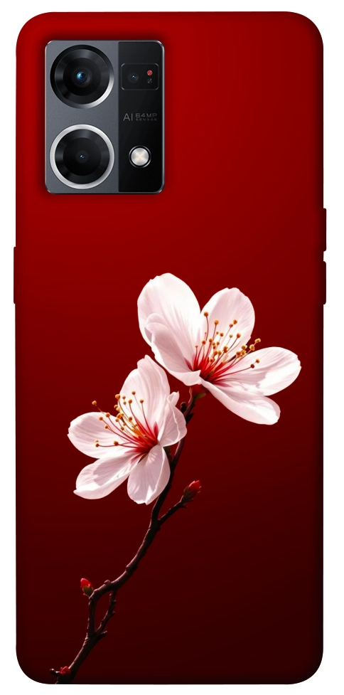 Чехол Sakura red для Oppo Reno 7 4G