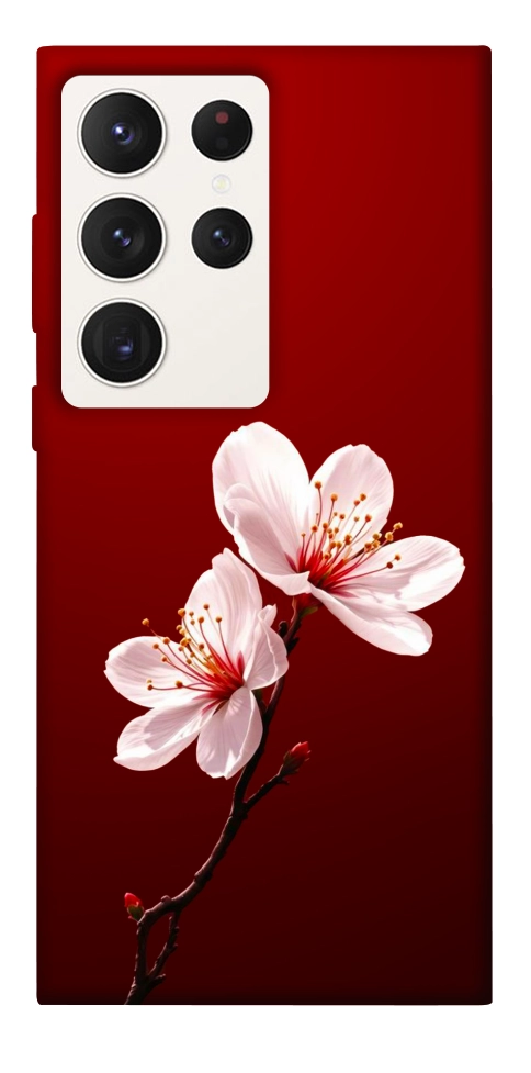 Чехол Sakura red для Galaxy S23 Ultra
