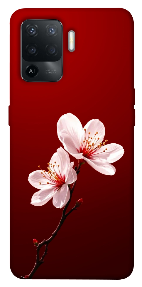 Чехол Sakura red для Oppo Reno 5 Lite