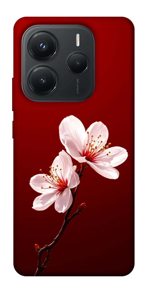 Чехол Sakura red для Xiaomi Redmi Note 14 5G