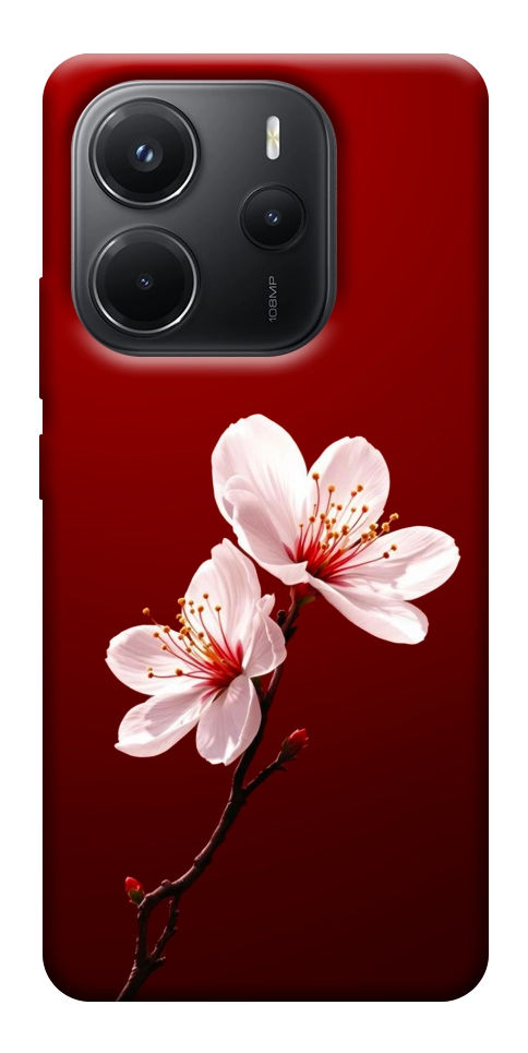 Чехол Sakura red для Xiaomi Redmi Note 14 4G (Int. version)