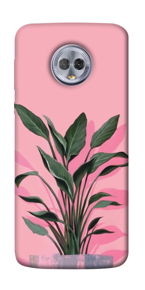 Чехол Pink plant для Motorola Moto G6 Plus