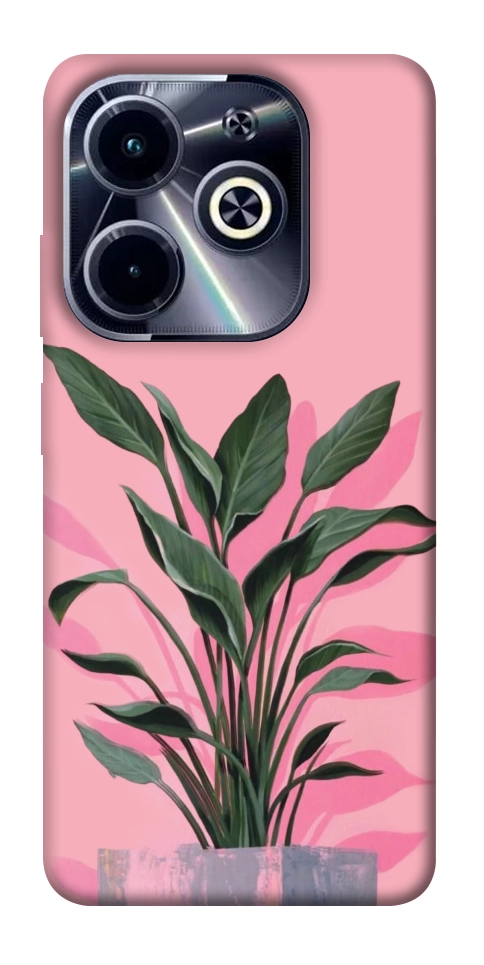 Чехол Pink plant для TECNO Spark Go 2024