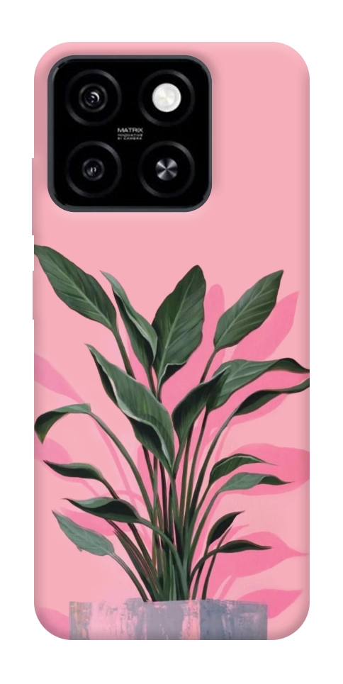 Чехол Pink plant для ZTE Blade A55 4G