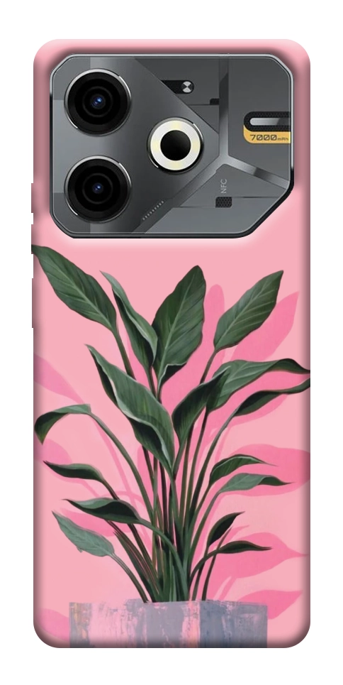 Чехол Pink plant для TECNO Pova 6 Neo (LI6)