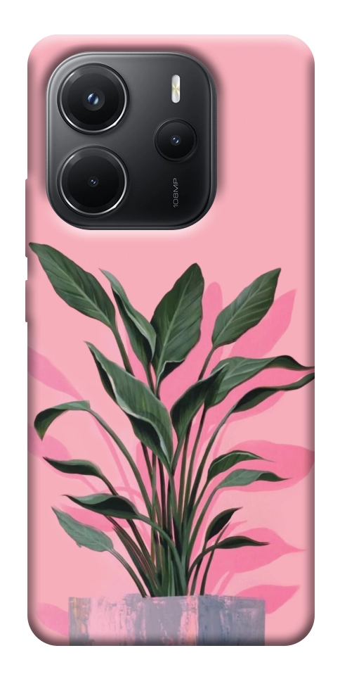 Чехол Pink plant для Xiaomi Redmi Note 14 4G (Europe version)