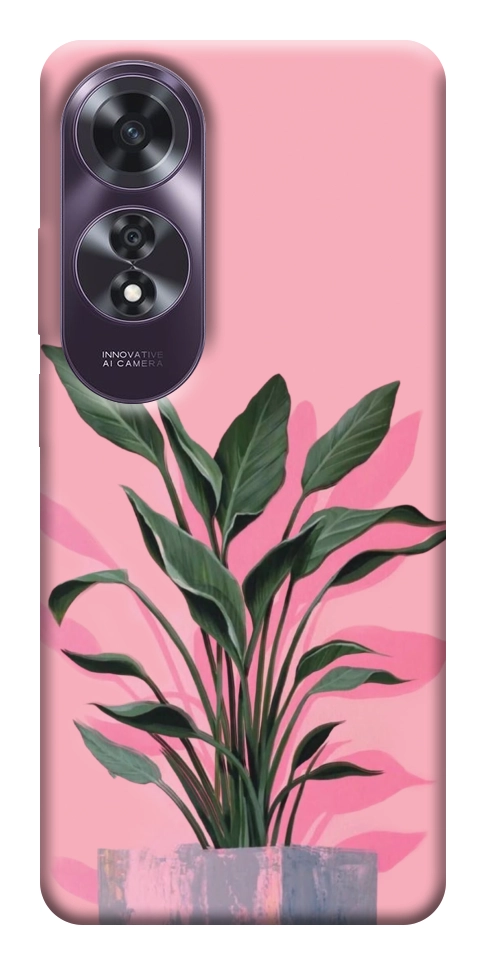 Чохол Pink plant для Oppo A60 4G