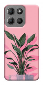 Чехол Pink plant для Motorola Moto G15 4G