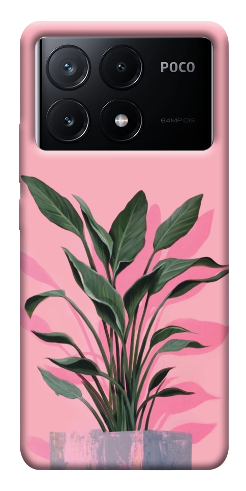 Чехол Pink plant для Xiaomi Poco X6 Pro