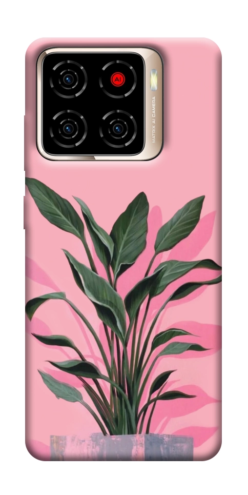 Чехол Pink plant для ZTE Blade A56