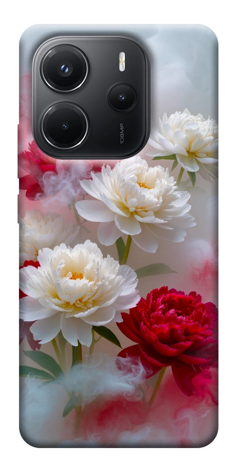 Чехол Red and white smoke для Xiaomi Redmi Note 14 4G (Europe version)
