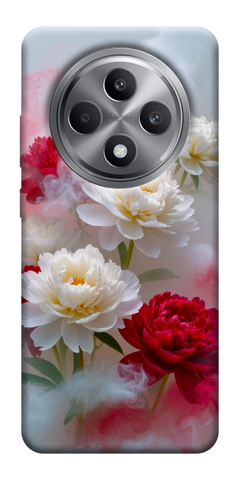 Чехол Red and white smoke для Oppo Reno 12 F 4G