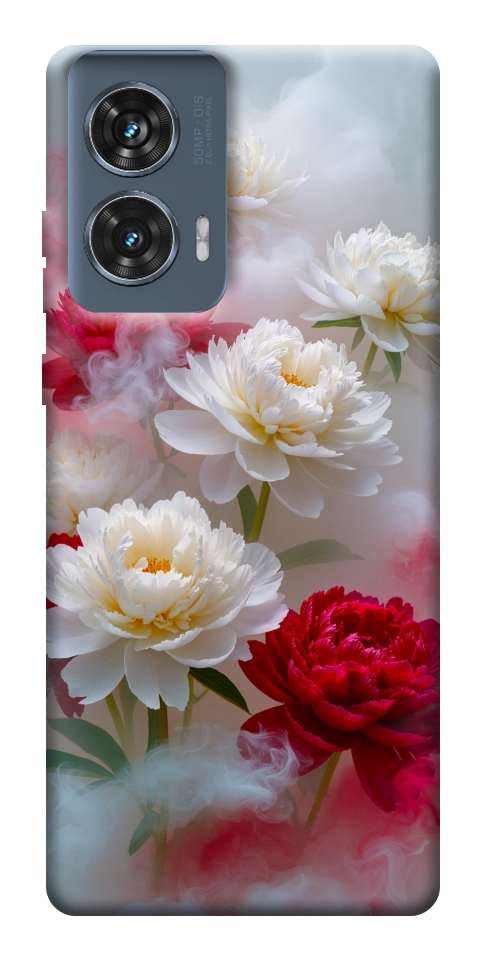 Чехол Red and white smoke для Motorola Edge 50 Fusion