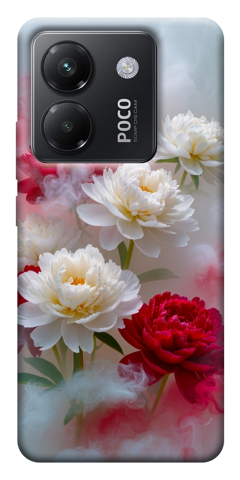 Чехол Red and white smoke для Xiaomi Poco M7 Pro 5G
