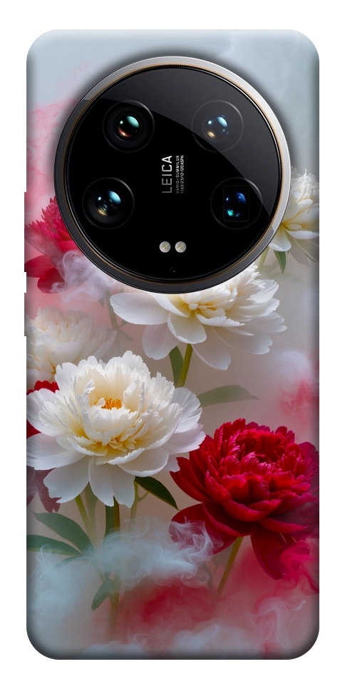 Чехол Red and white smoke для Xiaomi 14 Ultra