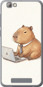 Чохол для ZTE A610 Funny Capybara CEO Working (Різнокольоровий)