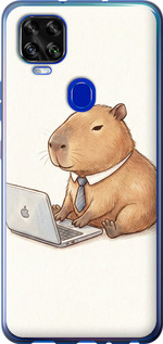 Чехол для ZTE Blade V2020 Funny Capybara CEO Working (Разноцветный)