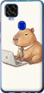Чехол для ZTE Blade V2020 Funny Capybara CEO Working (Разноцветный)
