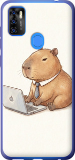 Чехол для ZTE Blade A7S 2020 Funny Capybara CEO Working (Разноцветный)