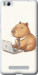 Чехол для Xiaomi Mi4i Funny Capybara CEO Working (Разноцветный)