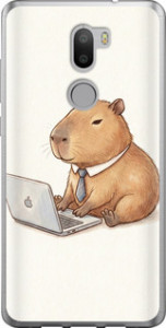Чехол для Xiaomi Mi 5s Plus Funny Capybara CEO Working (Разноцветный)