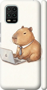 Чехол для Xiaomi Mi 10 Lite Funny Capybara CEO Working (Разноцветный)