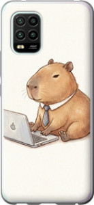 Чехол для Xiaomi Mi 10 Lite Funny Capybara CEO Working (Разноцветный)