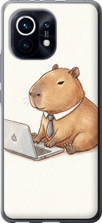Чохол для Xiaomi Mi 11 Funny Capybara CEO Working (Різнокольоровий)