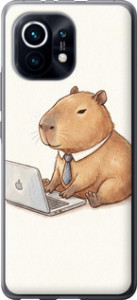 Чохол для Xiaomi Mi 11 Funny Capybara CEO Working (Різнокольоровий)