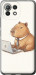 Чехол для Xiaomi Mi 11 Lite Funny Capybara CEO Working (Разноцветный)
