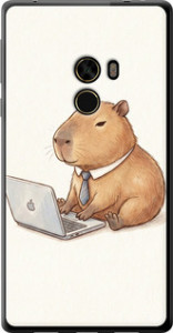 Чехол для Xiaomi Mi MiX Funny Capybara CEO Working (Разноцветный)